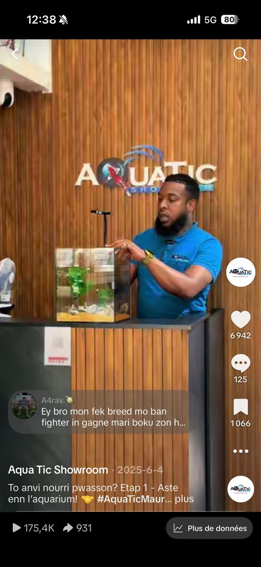 Aquatic Showroom TikTok. 175K views