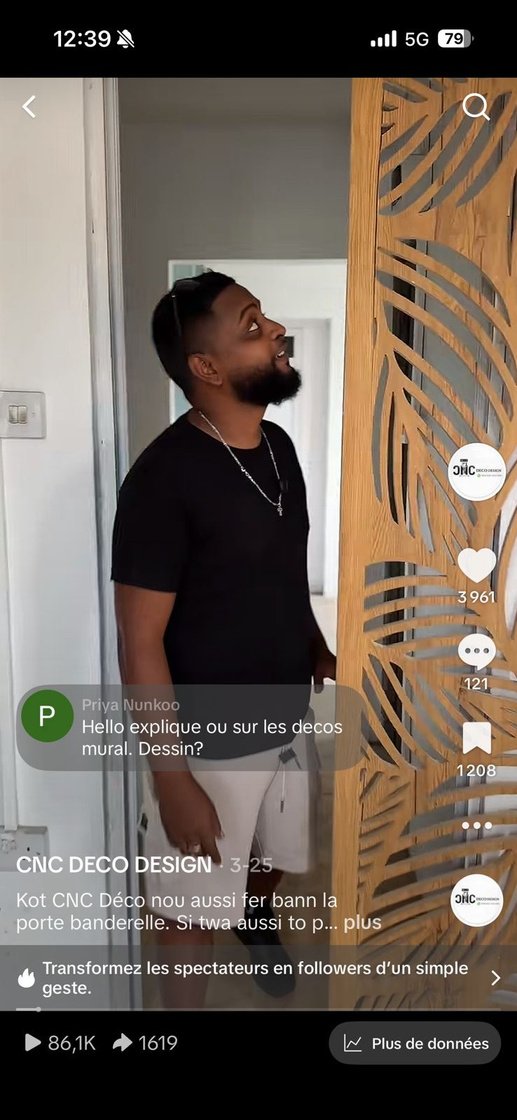 CNC Deco Design TikTok 86K views